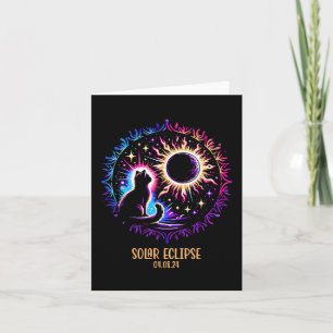 Cartão Ver Totalidade abril 8 2024 Astronomia Cat Lover S