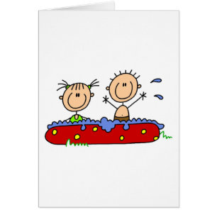 Cartão Verão na piscina