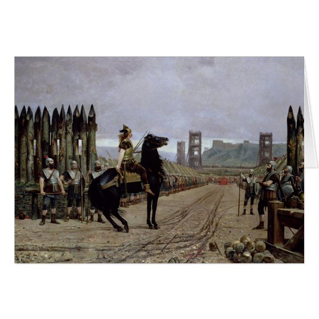 Cartão Vercingetorix antes de Caesar, 52 BC, 1886 (Frente Horizontal)