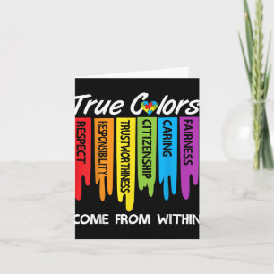 Cartão Verdadeiras Cores, Quebra-cabeça, Autismo Inspirac