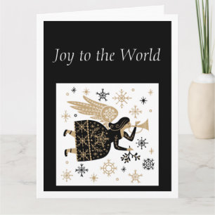 Cartão Verdadeiro Significado do Natal Anjo Estrelas Arte