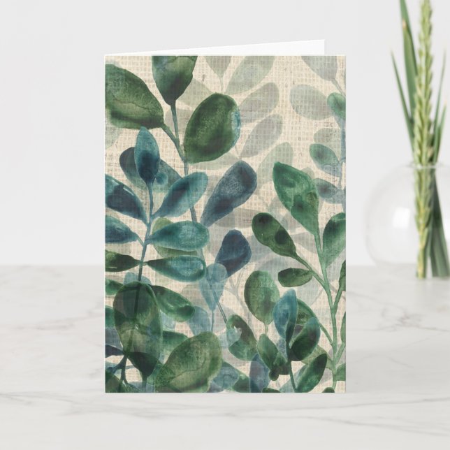 Cartão Verdant Sophistication - Tropical Leaves (Frente)