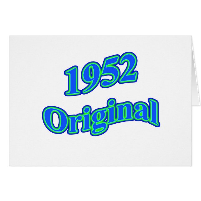 Cartão Verde 1952 azul original (Frente Horizontal)