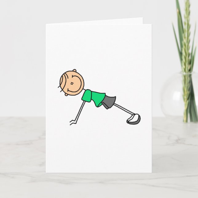 Cartão Verde com Figura de Exercício (Frente)