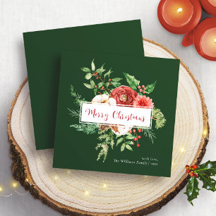 Cartão Verde de Natal Botânico Alegre