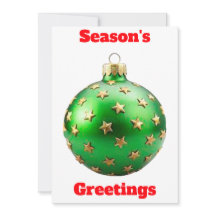 Cartão Verde de Ornamento de Saudações da Estação