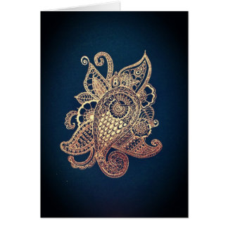 Cartão Verde e ouro Paisley