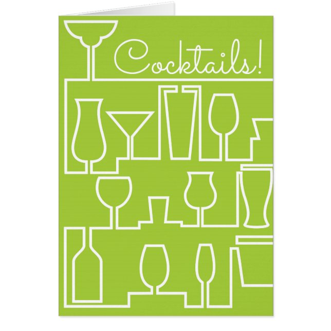 Cartão Verde limão coquetel (Frente)