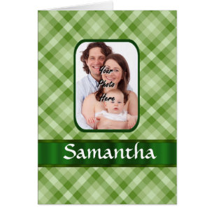 Cartão Verde limão gingham