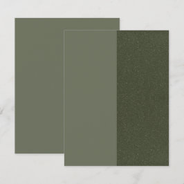 Cartão Verde Musgo com Texto Dividido e Textura Pl