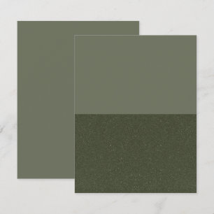 Cartão Verde Musgo Dividido Moderno para Salvar a 
