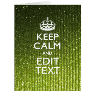 Cartão Verde Oleícola Mantenha Calma Tenha Seu Texto
