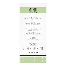 Cartão verde para o casamento com datilografia des