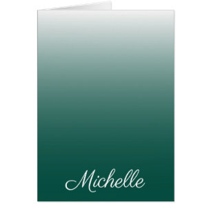 Cartão Verde personalizado do inclinação do ombre