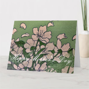 Cartão Verde-Rosa-Flor