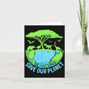 Cartão Verde Salve Nosso Planeta Ambiental Dia da Terra M