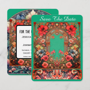 Cartão Verde Salve O Dia Mucha Style