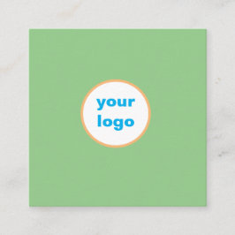cartão verde simples do nome do logotipo personali