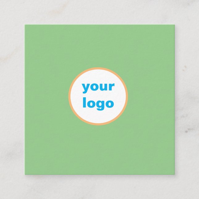 cartão verde simples do nome do logotipo personali (Frente)