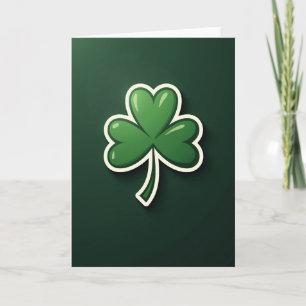 Cartão Verde Sorte Shamrock