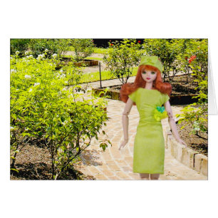 Cartão Verdi, jardim de rosas do parque de Sam Houston em