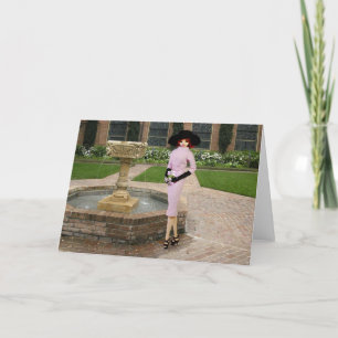 Cartão Verdi - Pink Attire, Fountain at Christ Church