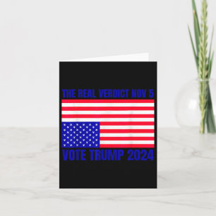 Cartão Veredito Real 5 de Novembro Trump 2024 Bandeira In