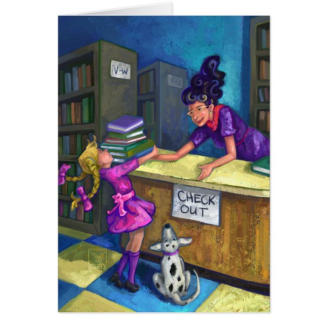 Cartão Verificação da biblioteca para fora (Frente)