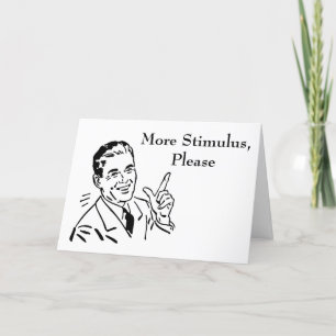 Cartão Verificação do Estímulo do Governo Vintage