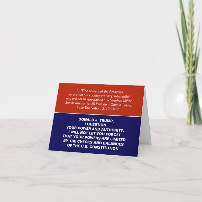 Cartão Verificações e saldos anti-trump do ditador resist (Frente)