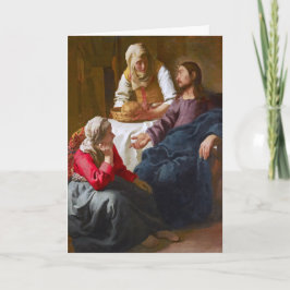 Cartão Vermeer - Cristo na Casa de Martha e Mary