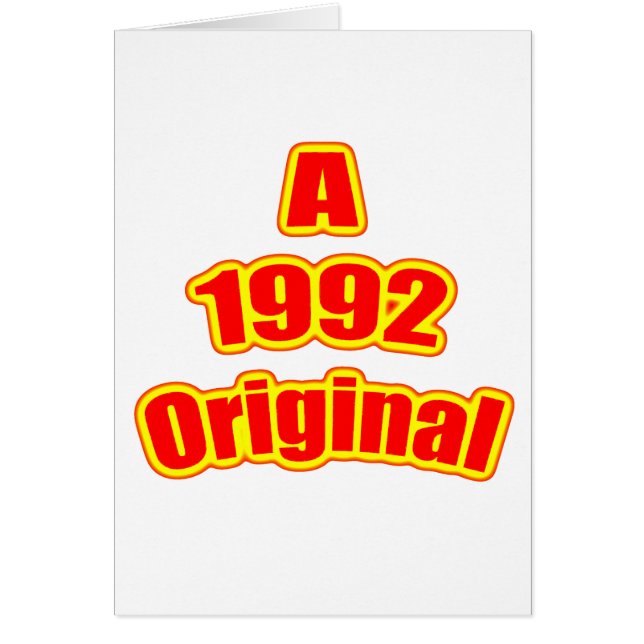 Cartão Vermelho 1992 original (Frente)