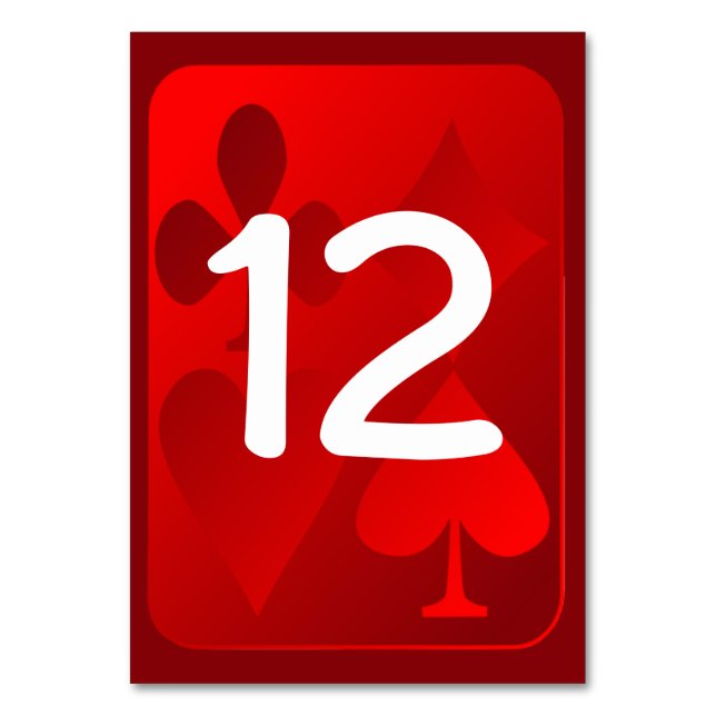 Cartão Vermelho Ajusta-se à Tabela de Casamento Pe (Frente)