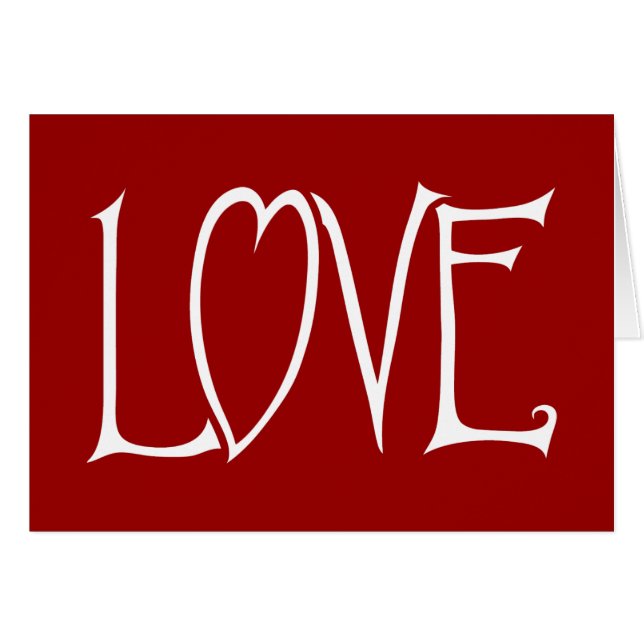 Cartão vermelho AMOR (Frente Horizontal)