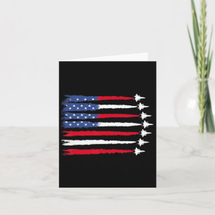 Cartão Vermelho Branco Azul Patriótico Bandeira Dos EUA J