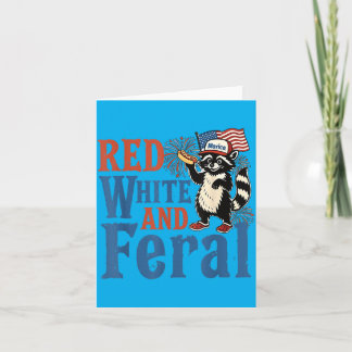 Cartão Vermelho Branco E Feral Fofinho Quatro De Julho Am