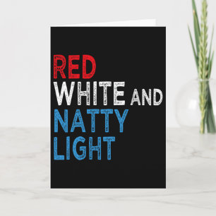 Cartão Vermelho Branco E Natty-light Para Homens Mulheres