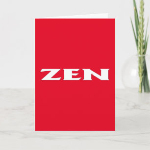 Cartão vermelho branco Zen