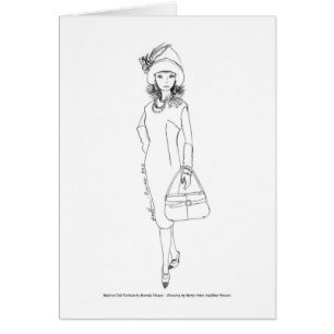 Cartão Vermelho da Aguarela da forma da boneca de