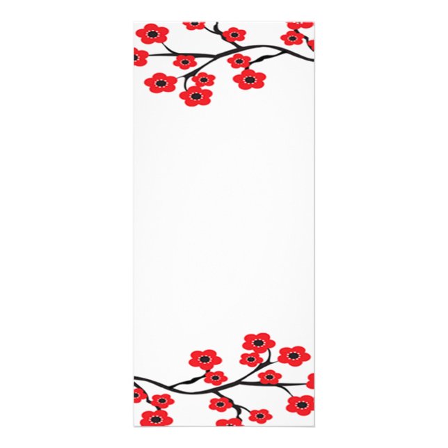 Cartão vermelho da cremalheira das flores de (Frente)