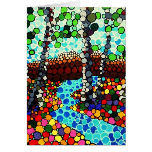 Cartão Vermelho da floresta do pixel