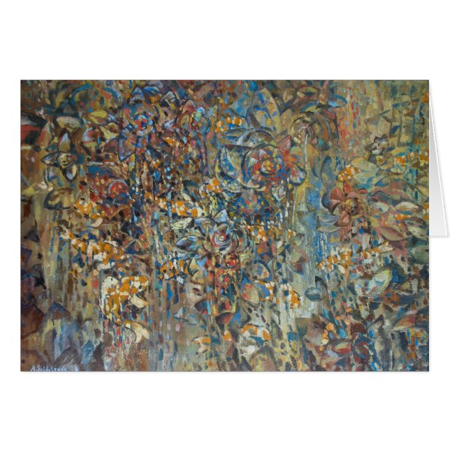 Cartão vermelho das carpas e dos lotuses (Frente Horizontal)