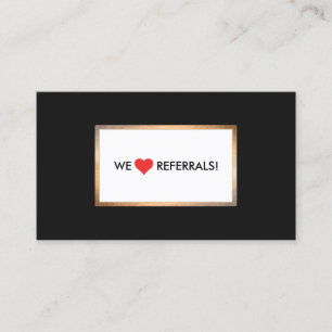 Cartão vermelho de referência do cliente