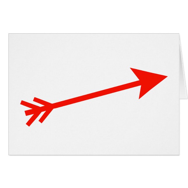 Cartão Vermelho de Seta 15° O MUSEU Zazzle Dons (Frente Horizontal)