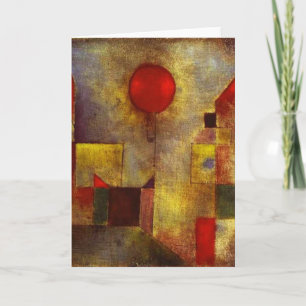 Cartão vermelho do balão de Paul Klee