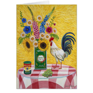 Cartão vermelho do galo da verificação