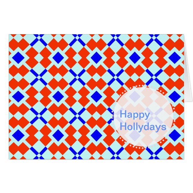 Cartão Vermelho e Azul, sua Saxônia (Frente Horizontal)