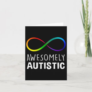 Cartão Vermelho Em Vez De Autismo Infinito Autista