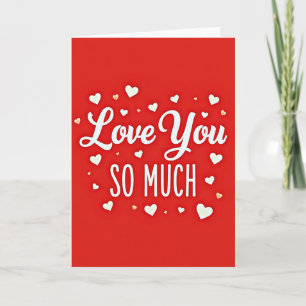 Cartão Vermelho Romântico de Amor
