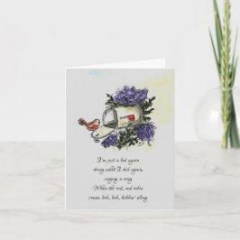 Cartão vermelho vermelho do pisco de peito